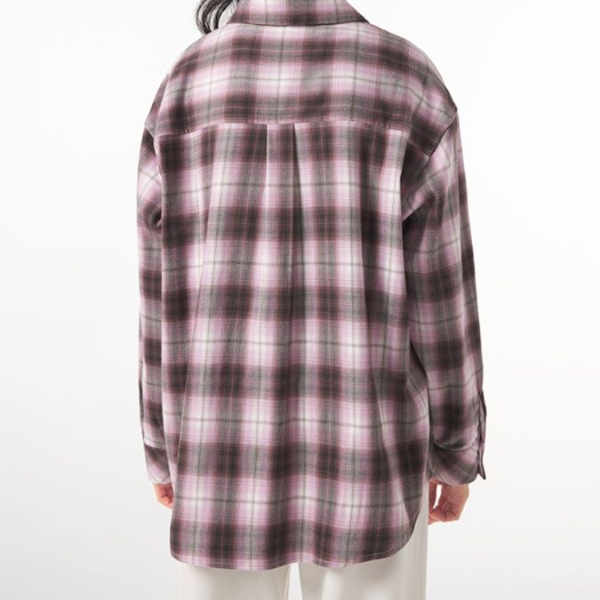 柄シャツ クラシック格子柄シャツ