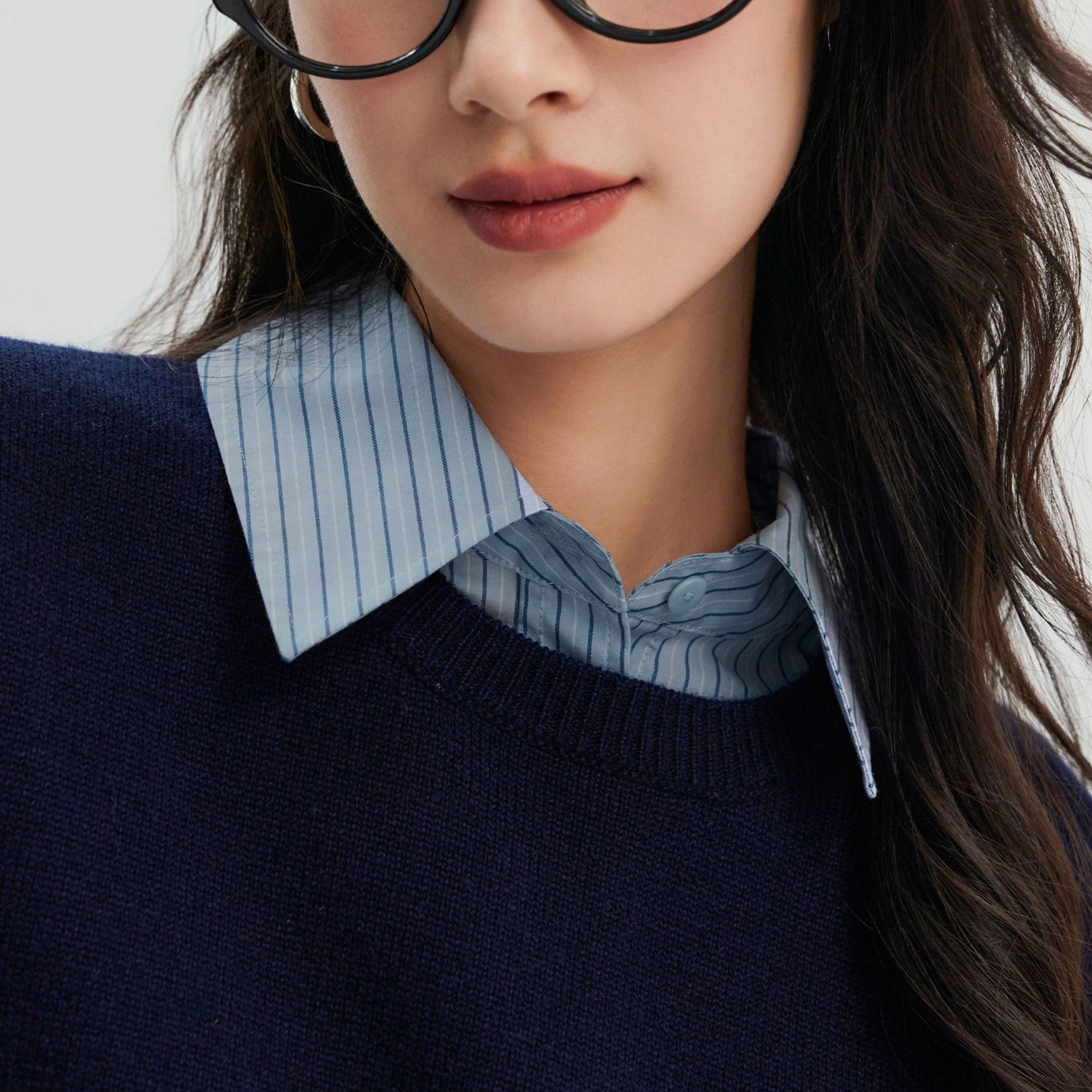 柄シャツ 柄シャツ 洗練ストライプ オーバーサイズシャツ