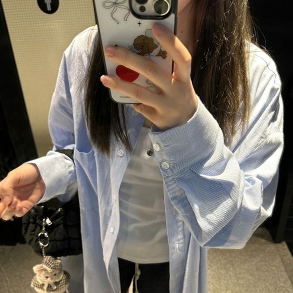 柄シャツ 柄シャツ バックプリント オーバーサイズシャツ