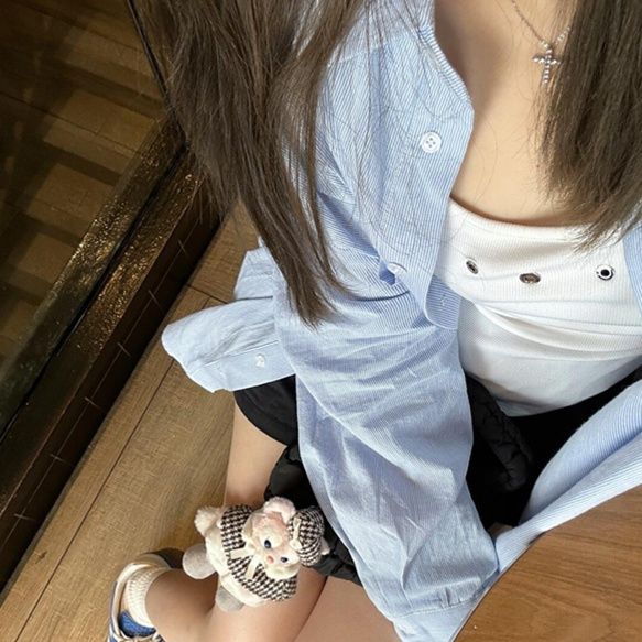 柄シャツ 柄シャツ バックプリント オーバーサイズシャツ