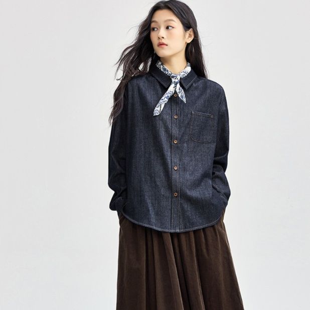 柄シャツ 柄シャツ ブルー　シャツ