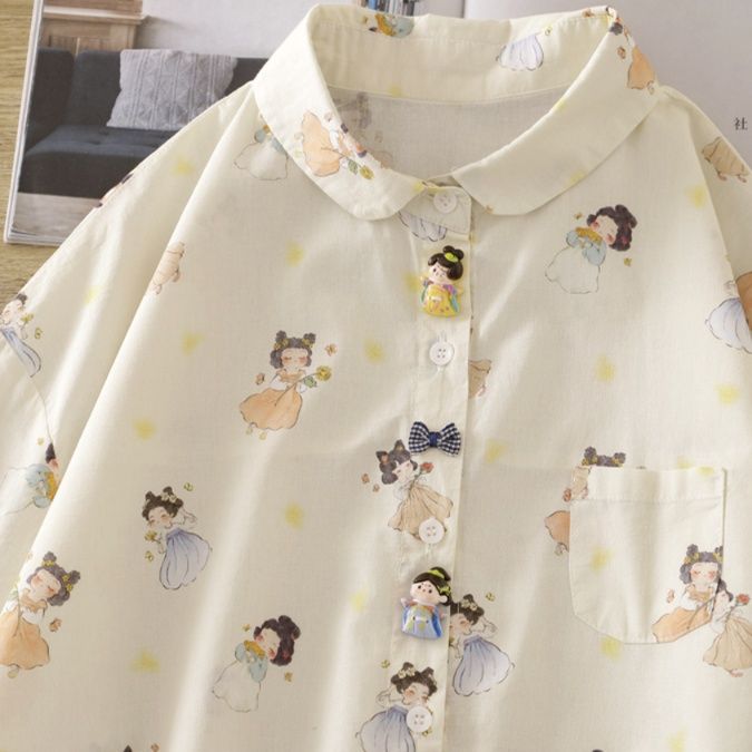 柄シャツ おとぎ話の妖精総柄シャツ