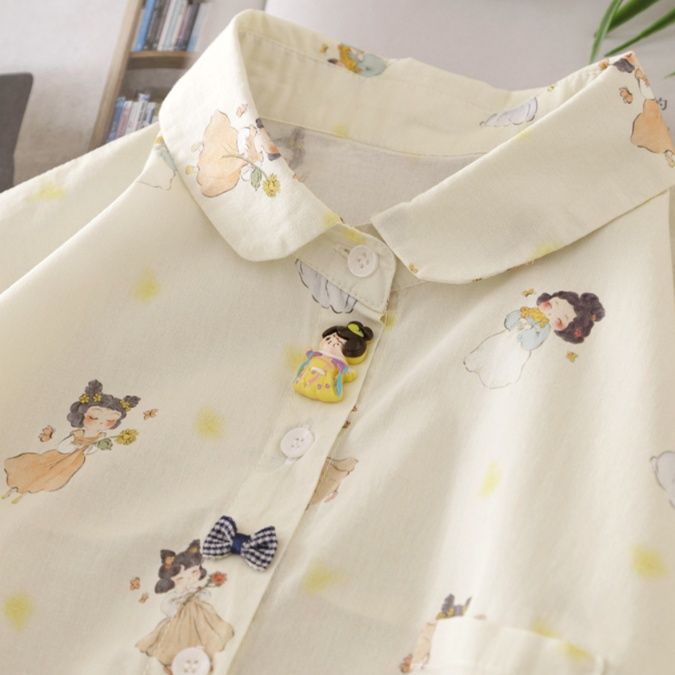 柄シャツ おとぎ話の妖精総柄シャツ