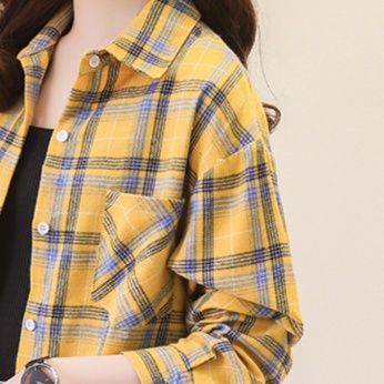 柄シャツ 優美チェック柄オーバーシャツ