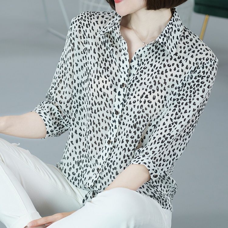 柄シャツ 野性の輝き ヒョウ柄シャツ