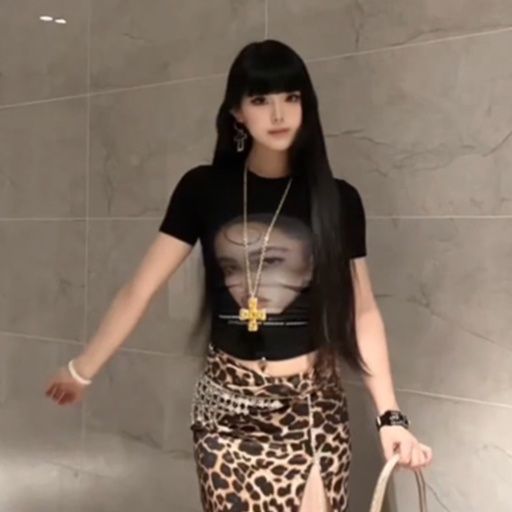 柄シャツ アートプリント半袖シャツ