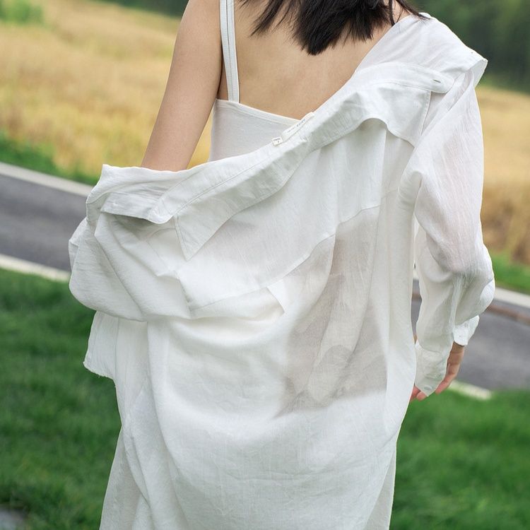 柄シャツ 透かし織り風合いシャツ