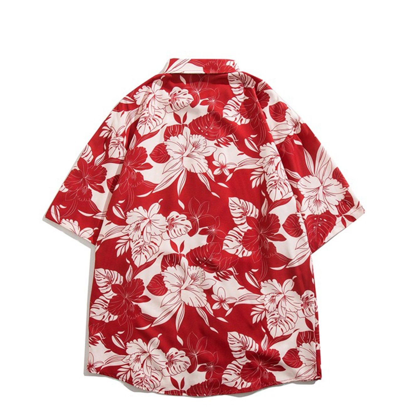 柄シャツ 南国の花々 リゾート総柄シャツ