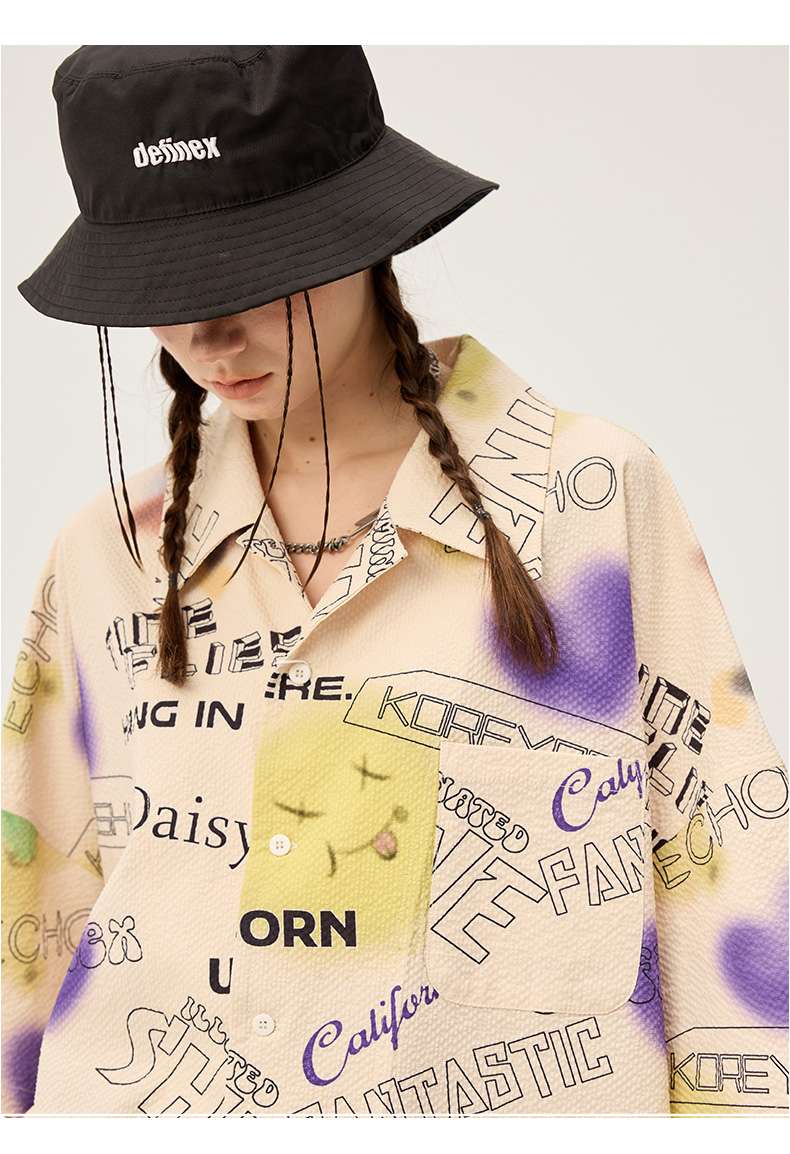 総柄シャツ 夜空の妖精総柄アロハシャツ