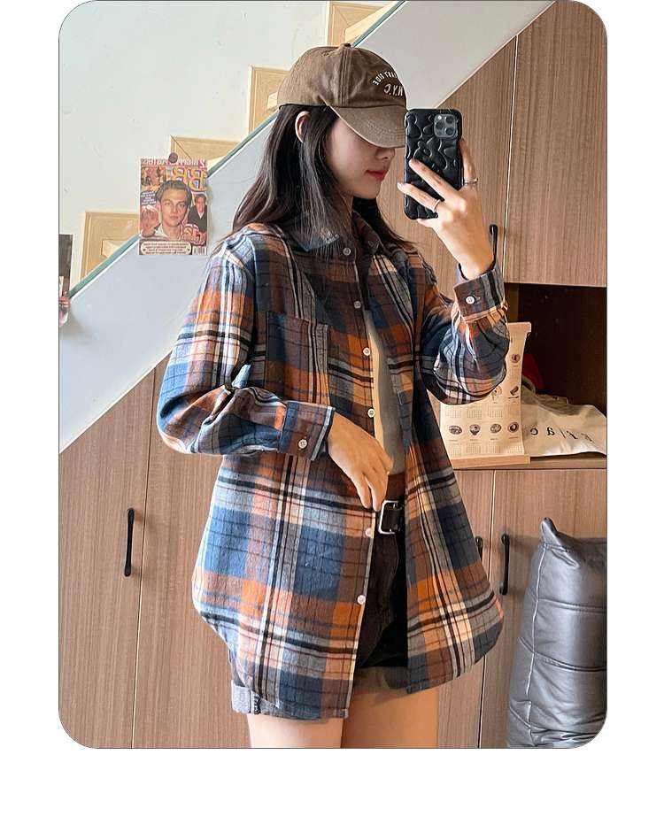 チェック柄シャツ　カジュアル感溢れる休閑シリーズ チェック柄シャツ