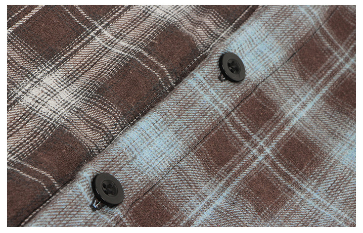 男女兼用チェック柄シャツ春秋カジュアル新作