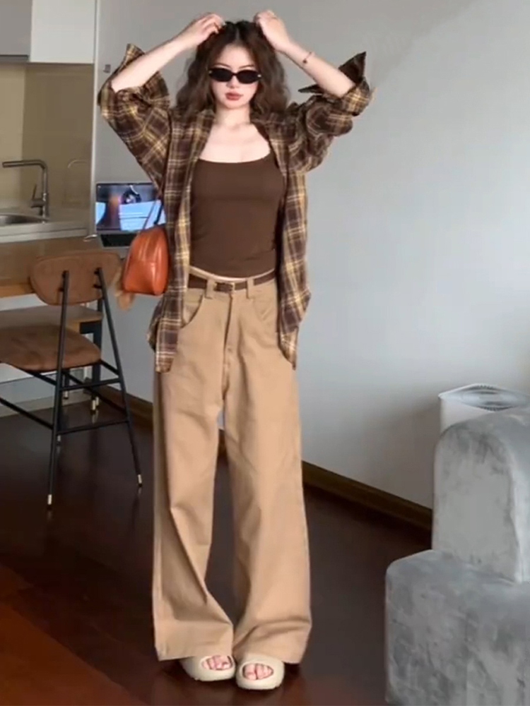 柄シャツ 柄シャツ クラシック格子模様シャツ