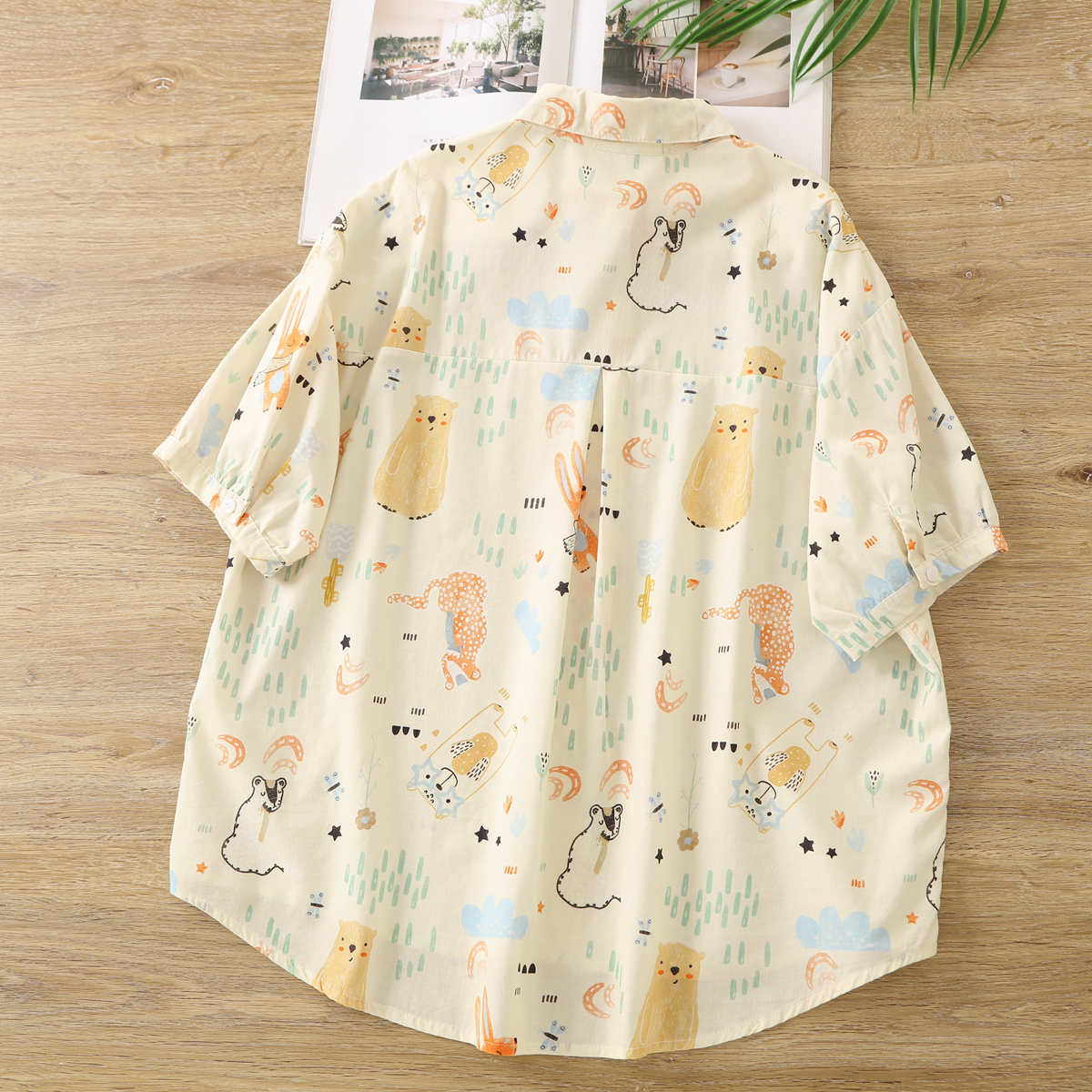 柄シャツ ゆめいろ動物園シャツ