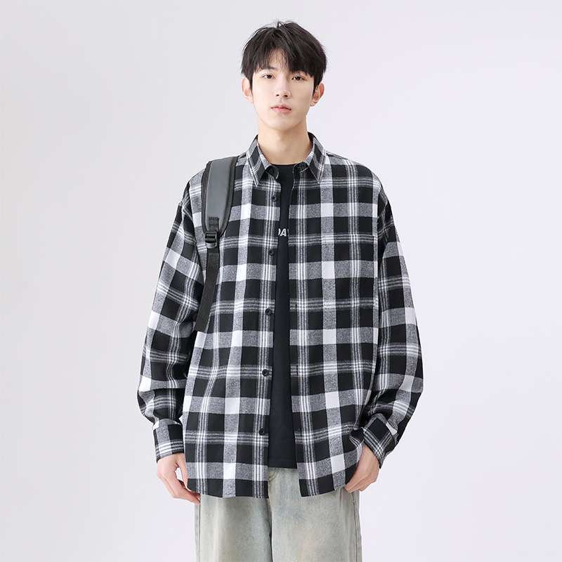 チェック柄　カジュアルベーシック チェック柄シャツ