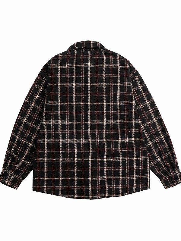 柄シャツ チェック柄長袖シャツ男女兼用カジュアル春秋冬新作全2色