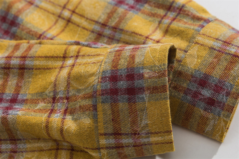 チェック柄シャツ 男女兼用 カジュアル 春秋 全二色