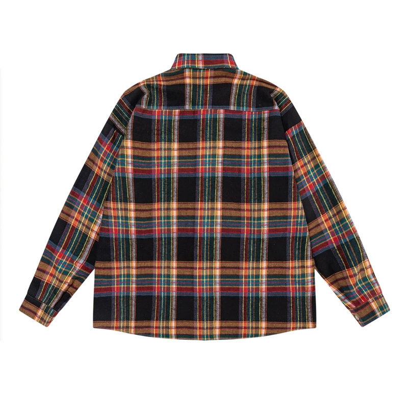 柄シャツ チェック柄長袖シャツ男女兼用カジュアル秋冬新作全２色