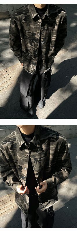 迷彩柄シャツ 長袖 男女兼用 春秋向け