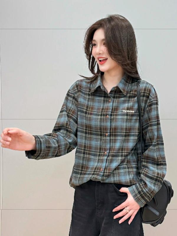 柄シャツ 柄シャツ 伝統格子柄ゆったりシャツ