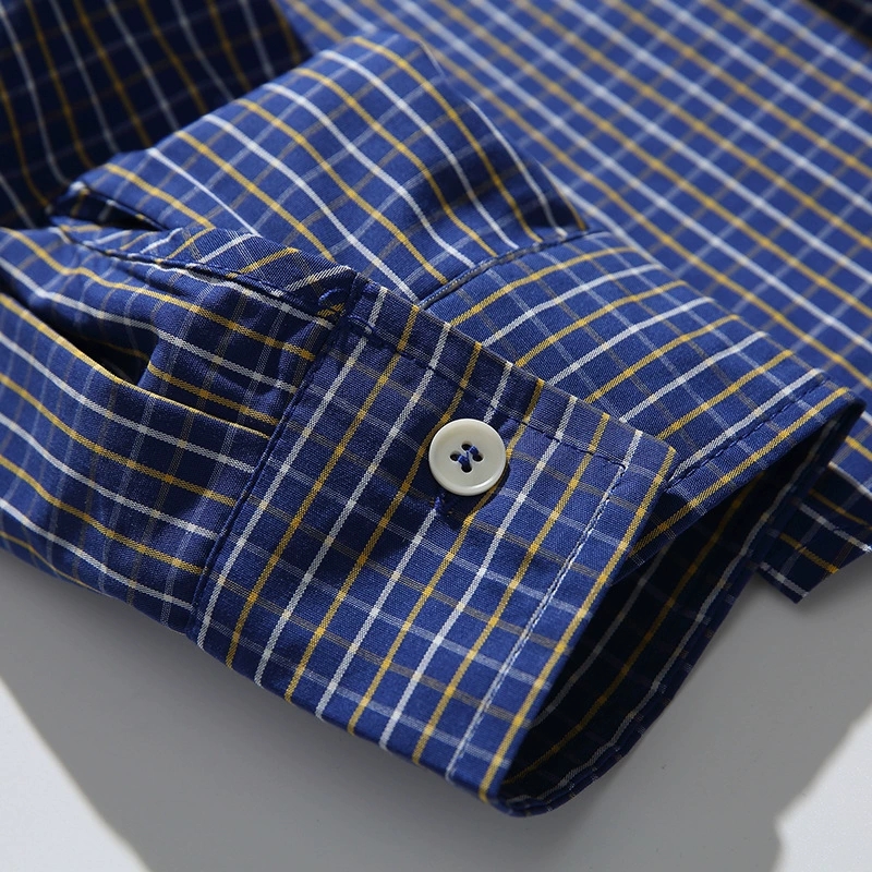 柄シャツ チェック柄長袖シャツ男女兼用春秋新作