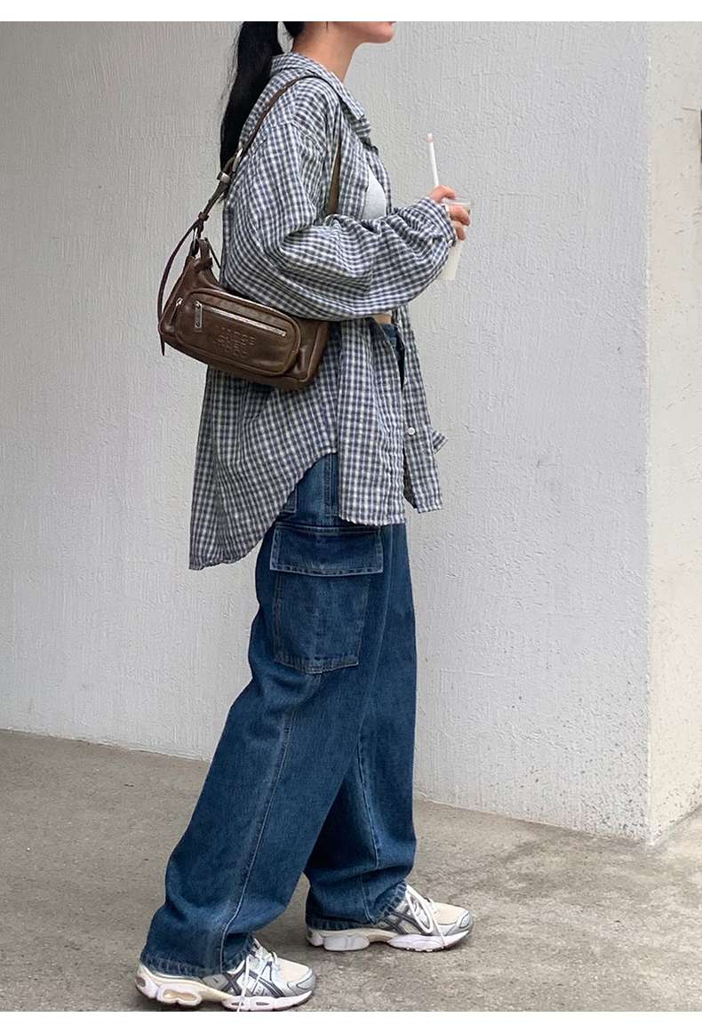 シンプルチェック柄シャツ