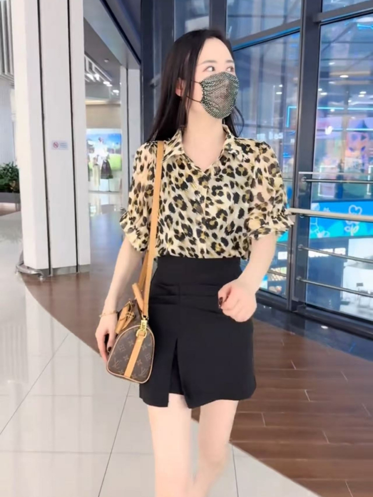 柄シャツ ワイルドエレガンス ヒョウ柄シャツ