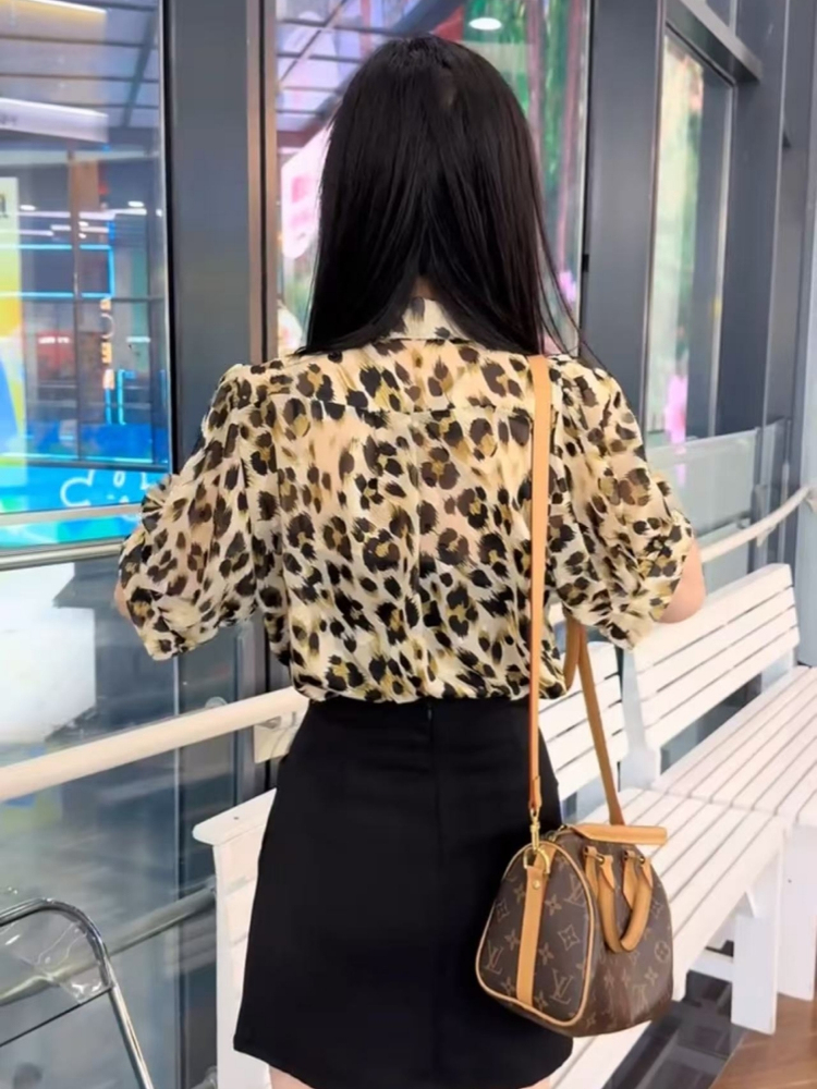 柄シャツ ワイルドエレガンス ヒョウ柄シャツ