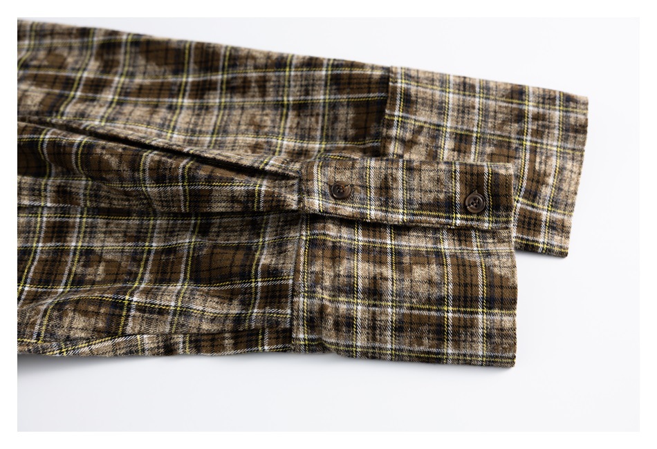 柄シャツ チェック柄長袖シャツ男女兼用ストリート系秋冬新作全2色