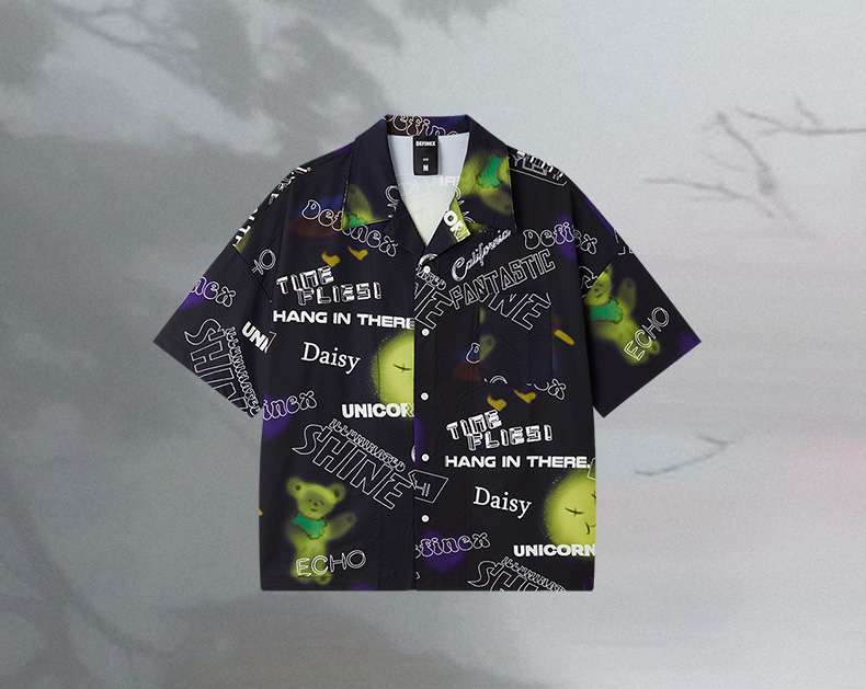 総柄シャツ 夜空の妖精総柄アロハシャツ