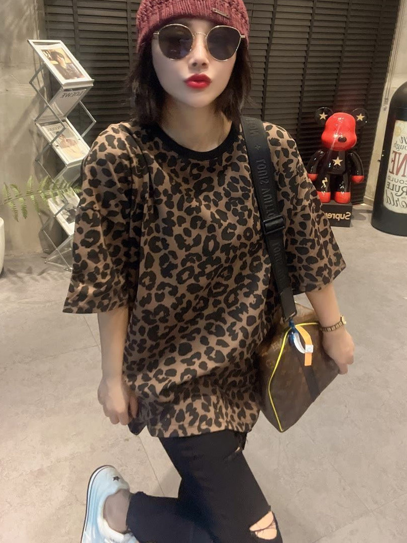 柄シャツ 野性美あふれる豹柄リラックスシャツ