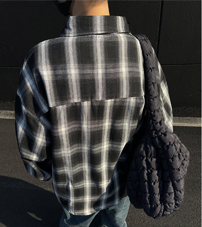 男女兼用チェック柄シャツ春夏新作ゆったりサイズ