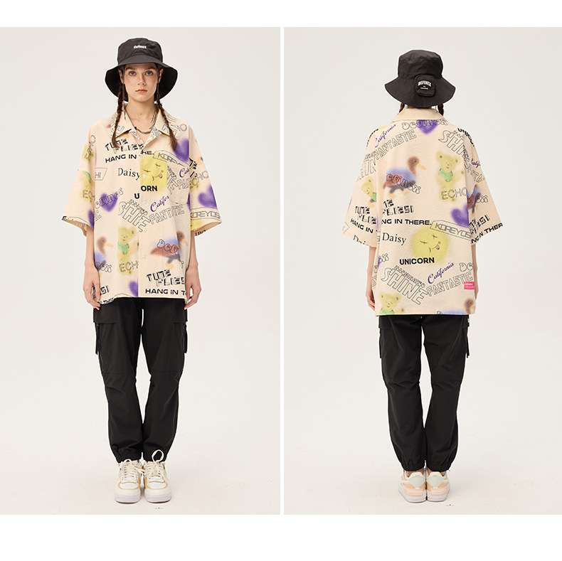 総柄シャツ 夜空の妖精総柄アロハシャツ