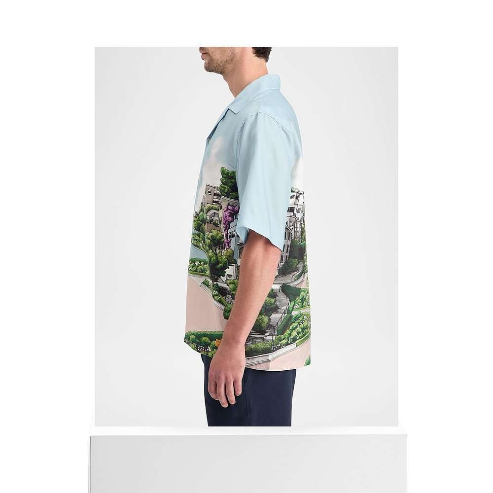 総柄シャツ　サンフランシスコ ワインディングロード 総柄シャツ