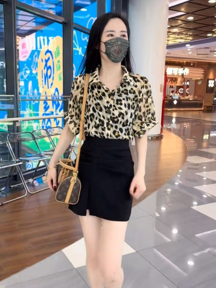 柄シャツ ワイルドエレガンス ヒョウ柄シャツ