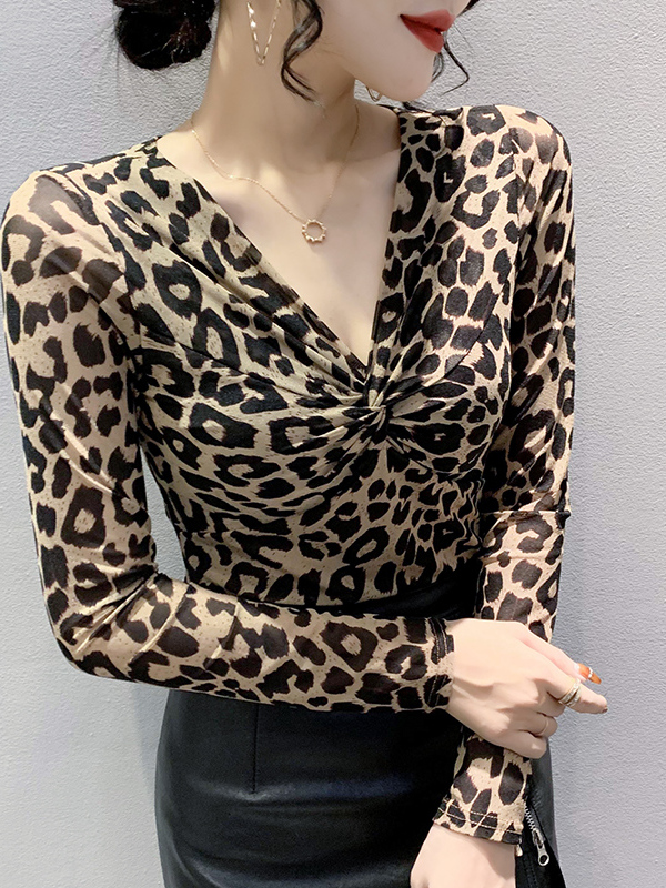 柄シャツ 華麗なる野性美 ツイストデザイン
