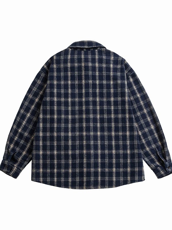 柄シャツ チェック柄長袖シャツ男女兼用カジュアル春秋冬新作全2色