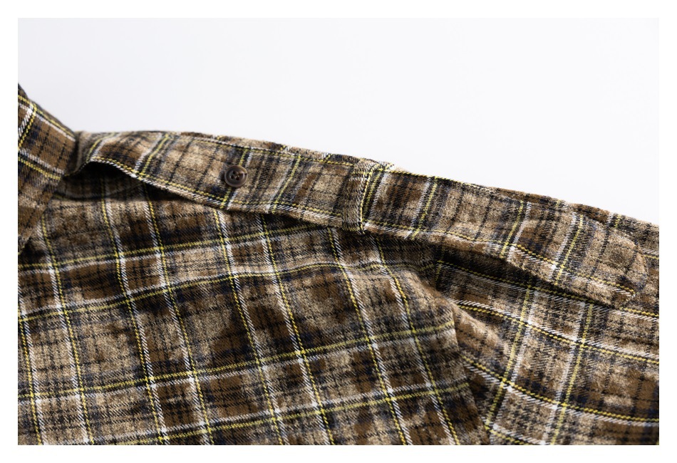 柄シャツ チェック柄長袖シャツ男女兼用ストリート系秋冬新作全2色