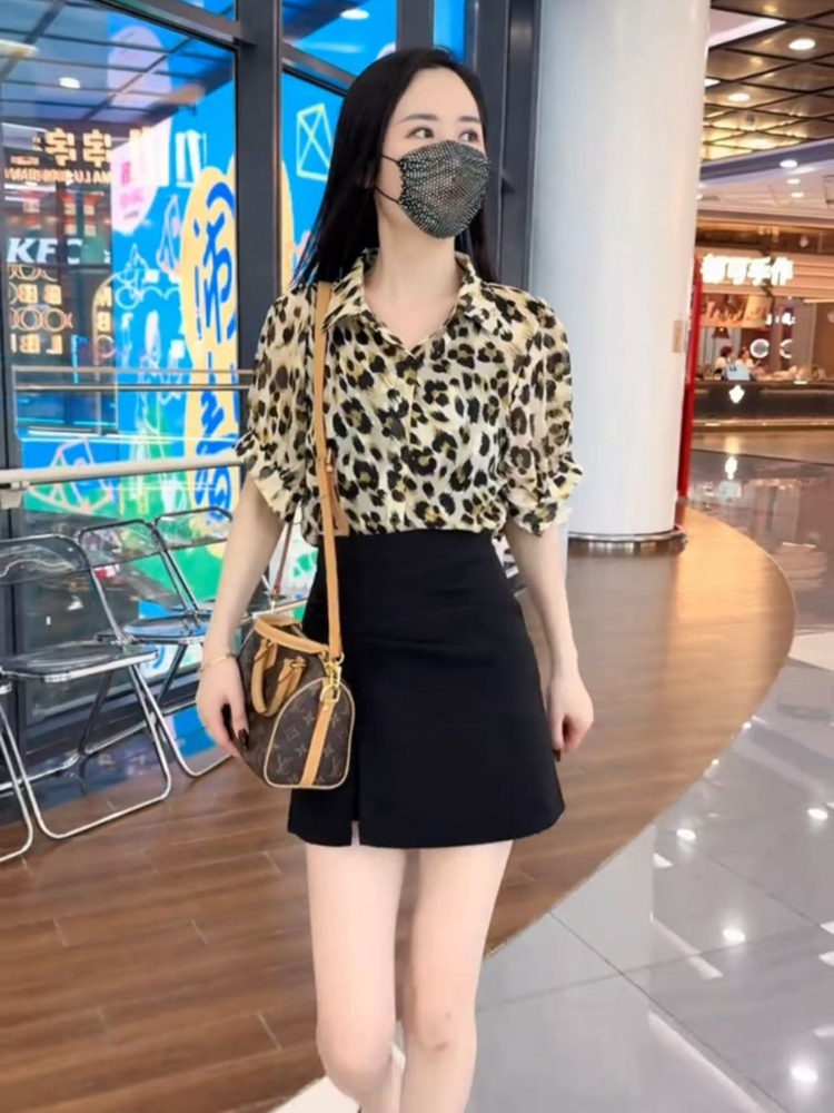 柄シャツ ワイルドエレガンス ヒョウ柄シャツ