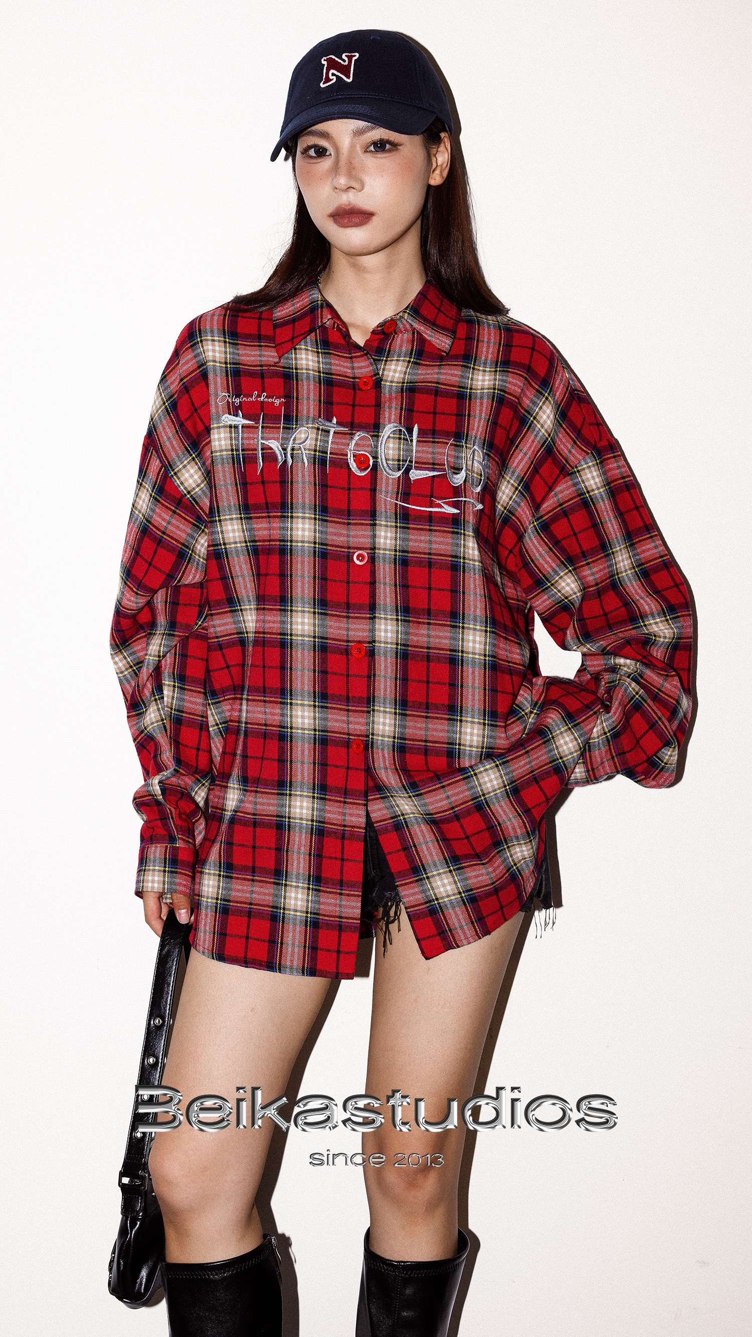 チェック柄シャツ　オーバーサイズ チェック柄シャツ ゆったり