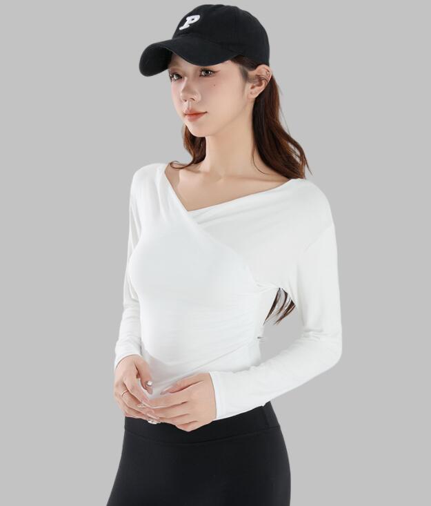 スポーツウェア レディース ヨガウェア 長袖トップス 速乾素材