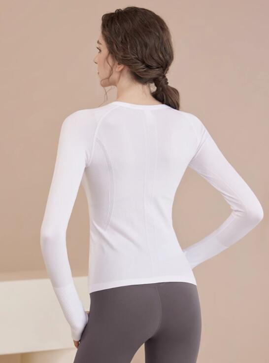 スポーツウェア レディース長袖スポーツトップス速乾ヨガウェア