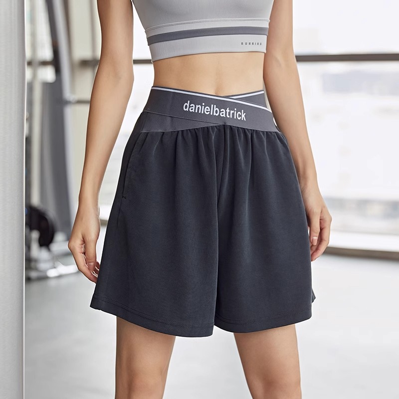 スポーツウェア レディース ハイウェスト ショートパンツ フィットネス用