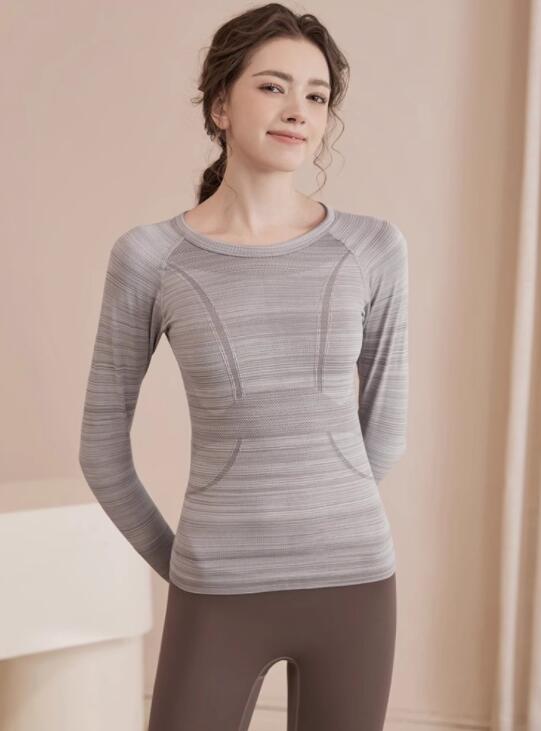 スポーツウェア レディース長袖スポーツトップス速乾ヨガウェア