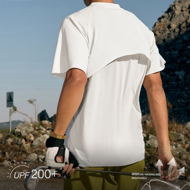 スポーツウェア メンズ 紫外線対策半袖シャツ 接触冷感 速乾 男女兼用