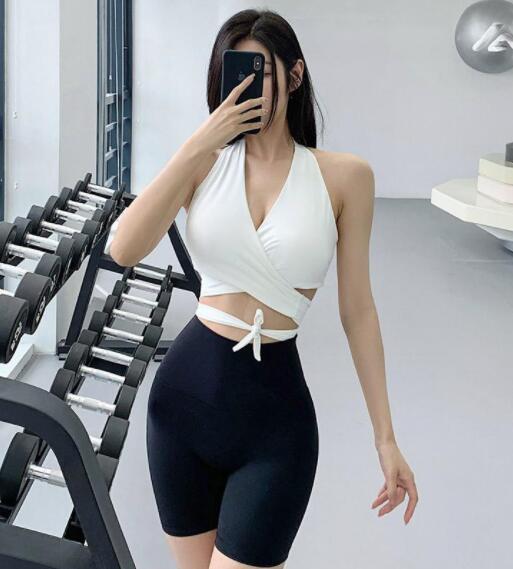 スポーツウェア レディース ホルターネック ヨガ トップス 速乾 運動着