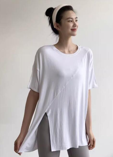 スポーツウェア レディース半袖ヨガ服速乾フィットネス用Tシャツ