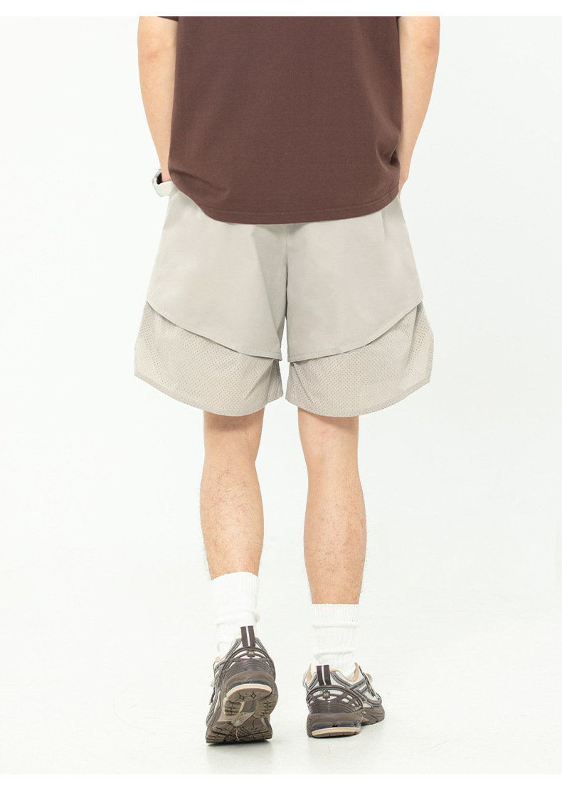 スポーツウェア メンズ 二重構造 運動用 ショートパンツ 春夏 通気性抜群