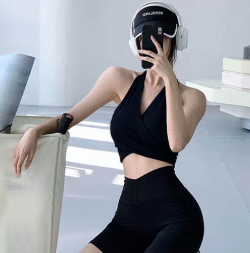 スポーツウェア レディース ホルターネック ヨガ トップス 速乾 運動着