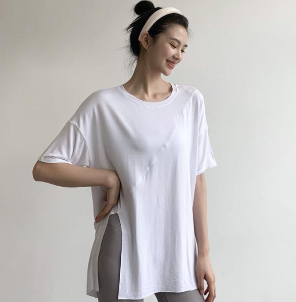 スポーツウェア レディース半袖ヨガ服速乾フィットネス用Tシャツ