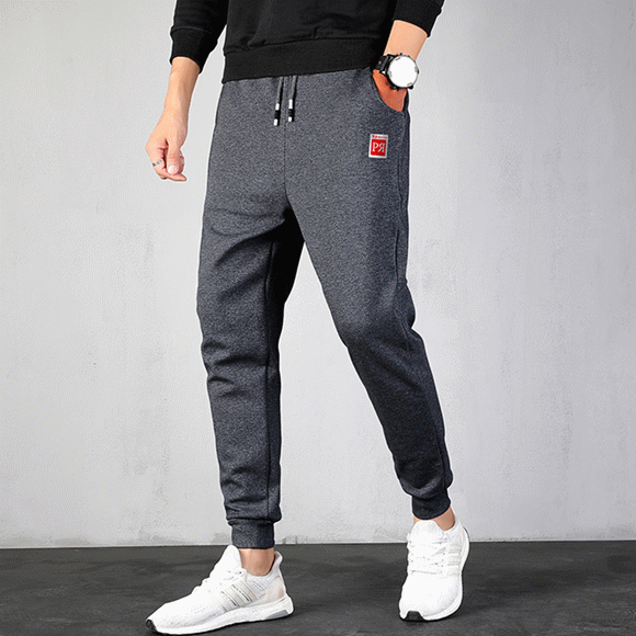 スポーツウェア メンズ裏ボア厚手スポーツパンツ秋冬用